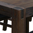 Load image into Gallery viewer, Dining Table 210cm Large Size with Solid Acacia Wooden Base in Chocolate Colour
