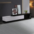 Load image into Gallery viewer, TV Cabinet with 2 Storage Drawers With High Glossy Assembled Entertainment Unit in Black & White colour
