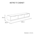 Load image into Gallery viewer, Assembled TV Cabinet 200CM Entertainment Unit with 3 Storage Drawers High Glossy
