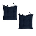 Load image into Gallery viewer, Set of 2 Outdoor Polyester Solid Chair Pads 40 x 40cm Navy Blue
