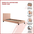 Load image into Gallery viewer, Single PU Leather Bed Frame Pink
