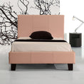 Load image into Gallery viewer, Single PU Leather Bed Frame Pink
