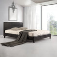 Load image into Gallery viewer, Double PU Leather Bed Frame Black
