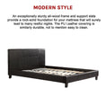 Load image into Gallery viewer, Double PU Leather Bed Frame Black
