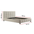 Load image into Gallery viewer, Double PU Leather Deluxe Bed Frame White
