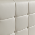 Load image into Gallery viewer, Queen PU Leather Deluxe Bed Frame White
