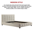 Load image into Gallery viewer, Queen PU Leather Deluxe Bed Frame White
