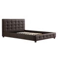 Load image into Gallery viewer, Queen PU Leather Deluxe Bed Frame Brown
