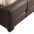 Load image into Gallery viewer, Queen PU Leather Deluxe Bed Frame Brown
