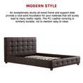 Load image into Gallery viewer, Queen PU Leather Deluxe Bed Frame Brown
