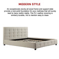 Load image into Gallery viewer, King PU Leather Deluxe Bed Frame White
