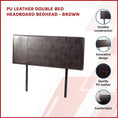 Load image into Gallery viewer, PU Leather Double Bed Headboard Bedhead - Brown
