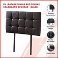 Load image into Gallery viewer, PU Leather Single Bed Deluxe Headboard Bedhead - Black
