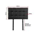 Load image into Gallery viewer, PU Leather Single Bed Deluxe Headboard Bedhead - Black
