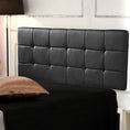 Load image into Gallery viewer, PU Leather Double Bed Deluxe Headboard Bedhead - Black
