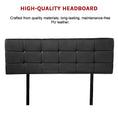 Load image into Gallery viewer, PU Leather Double Bed Deluxe Headboard Bedhead - Black
