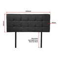 Load image into Gallery viewer, PU Leather Double Bed Deluxe Headboard Bedhead - Black
