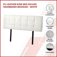 Load image into Gallery viewer, PU Leather King Bed Deluxe Headboard Bedhead - White
