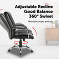 Load image into Gallery viewer, PU Leather Office Chair Executive Padded Black
