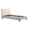 Load image into Gallery viewer, Single Linen Fabric Bed Frame Beige

