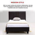 Load image into Gallery viewer, Single PU Leather Bed Frame Brown
