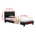 Load image into Gallery viewer, Single PU Leather Bed Frame Brown
