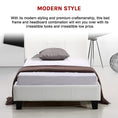 Load image into Gallery viewer, Single PU Leather Bed Frame White
