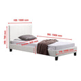 Load image into Gallery viewer, Single PU Leather Bed Frame White
