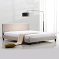 Load image into Gallery viewer, King Linen Fabric Bed Frame Beige
