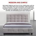 Load image into Gallery viewer, Linen Fabric Queen Deluxe Bed Frame Beige
