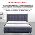 Load image into Gallery viewer, Linen Fabric Queen Deluxe Bed Frame Grey

