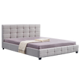Load image into Gallery viewer, Linen Fabric King Deluxe Bed Frame Beige
