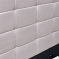 Load image into Gallery viewer, Linen Fabric King Deluxe Bed Frame Beige
