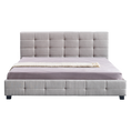 Load image into Gallery viewer, Linen Fabric King Deluxe Bed Frame Beige
