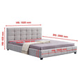 Load image into Gallery viewer, Linen Fabric King Deluxe Bed Frame Beige
