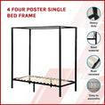 Load image into Gallery viewer, 4 Four Poster Single Bed Frame
