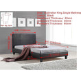 Load image into Gallery viewer, King Single PU Leather Bed Frame Black
