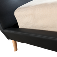 Load image into Gallery viewer, Queen PU Leather Deluxe Bed Frame Black
