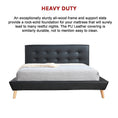 Load image into Gallery viewer, Queen PU Leather Deluxe Bed Frame Black
