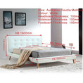 Load image into Gallery viewer, Double PU Leather Deluxe Bed Frame White
