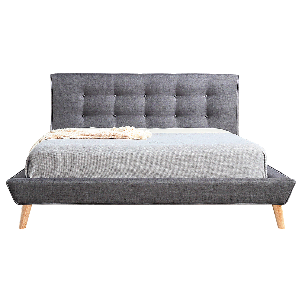 Queen Linen Fabric luxe Bed Frame Grey