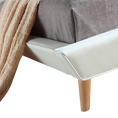 Load image into Gallery viewer, Queen PU Leather luxe Bed Frame White
