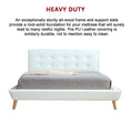Load image into Gallery viewer, Queen PU Leather Deluxe Bed Frame White
