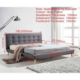 Load image into Gallery viewer, King Linen Fabric Deluxe Bed Frame Grey
