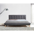 Load image into Gallery viewer, King Linen Fabric luxe Bed Frame Grey
