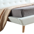 Load image into Gallery viewer, King PU Leather Deluxe Bed Frame White
