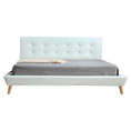 Load image into Gallery viewer, King PU Leather Deluxe Bed Frame White
