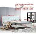 Load image into Gallery viewer, King PU Leather Deluxe Bed Frame White

