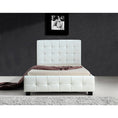 Load image into Gallery viewer, King Single PU Leather Deluxe Bed Frame White
