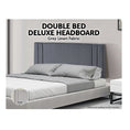 Load image into Gallery viewer, Linen Fabric Double Bed Deluxe Headboard Bedhead - Grey
